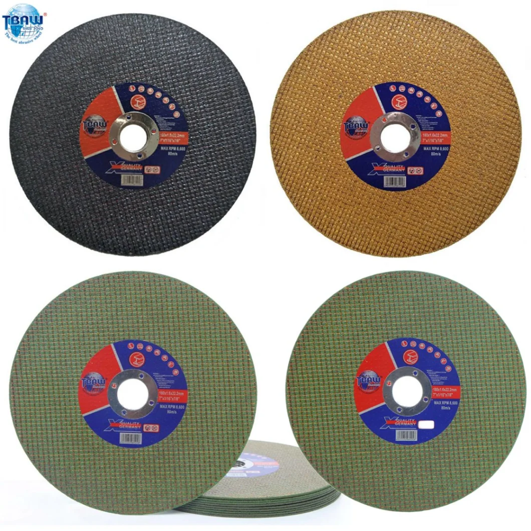 China Factory 7′ 180 mm High Speed Cutting Disc, Cutting Wheel, Cut off Wheel, Grinding Wheel New Type 7 Inch Thin Metal Cutting Discs 180 mm