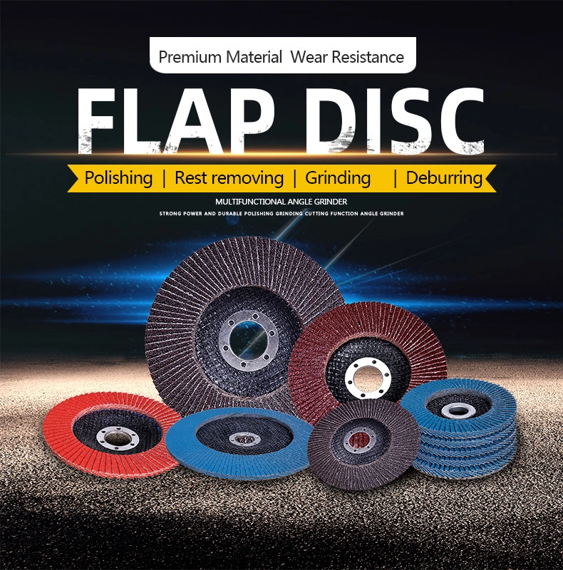 5" 60# Black High-Heated Aluminium Oxide Flap Disc with Good Heat Dispersion as Abrasive Tools for Angle Grinder Polishing Grinding