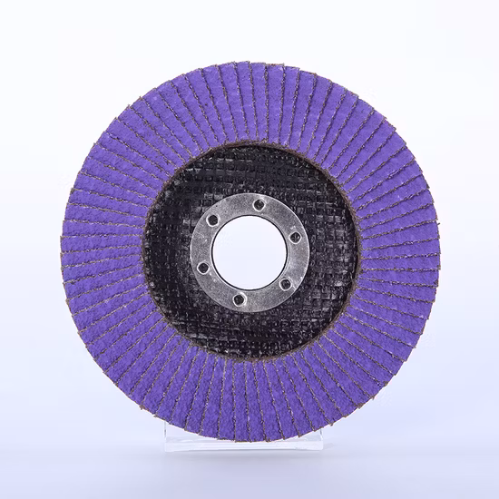 5' ' 125mm Grit 80 Disque à lamelles pour le métal en acier inoxydable avec de l'oxyde d'aluminium en céramique de zircone